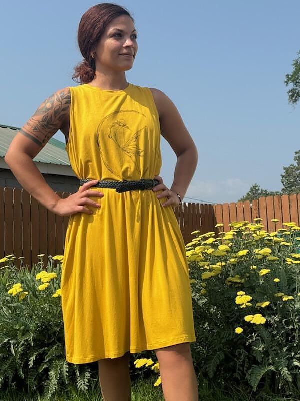 Upcycled shirt – blue front